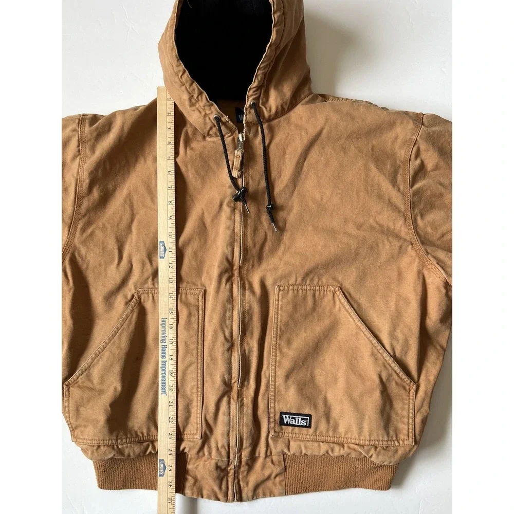 WALLS - Men's Heavyweight Duck Canvas Insulated Hooded Work Jacket- XX-Large 2XL